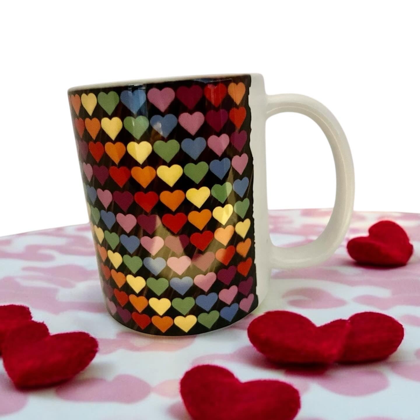 Rainbow hearts Mugs