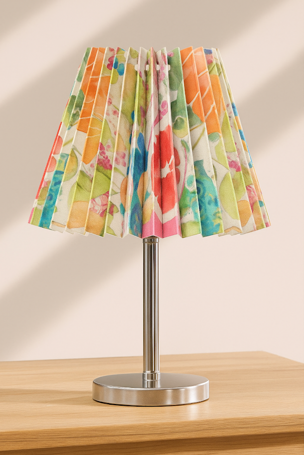 Fruitful Natural Accordion Shade