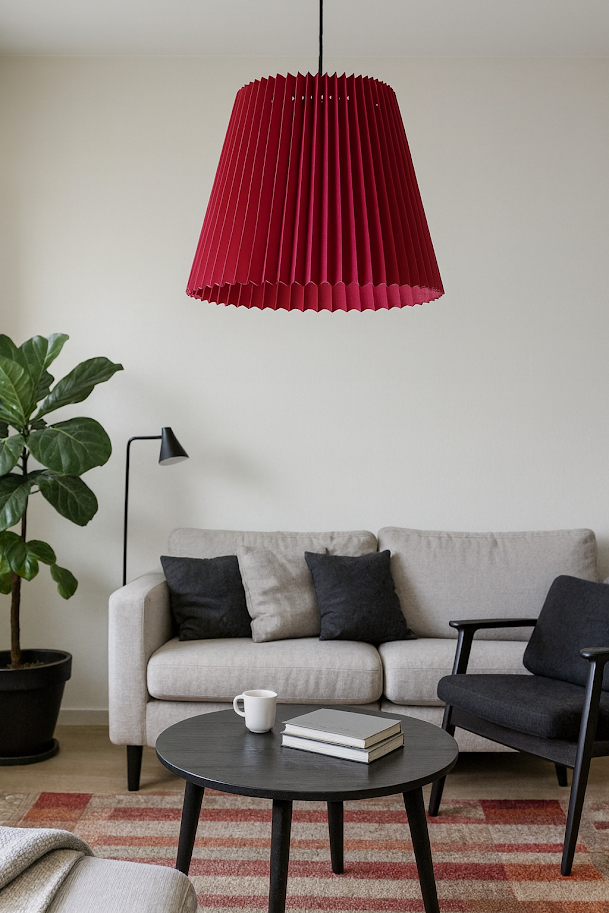 Burgundy Accordion Shade